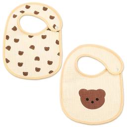 Babadores de gaze de algodão para bebês recém-nascidos, 2 peças, à prova d'água, infantil, meninos, meninas, panos de arroto, cachecol estampado, toalha de saliva, material de alimentação - Image 6