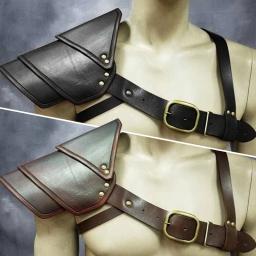 Armadura de couro medieval steampunk, almofada de ombro único, cavaleiros vikings, gladiador, espaçadores, larp, acessórios de cosplay - Image 3