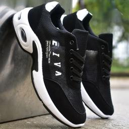 Tênis de corrida respirável masculino, tênis de malha leve casual ao ar livre, tênis de treinamento com renda, novo verão - Image 5