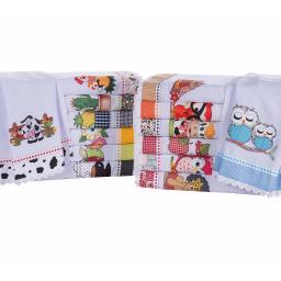 Pano de Prato Guardanapo Bordado Patchwork Pé de Galinha Kit 100% Algodão - Image 5