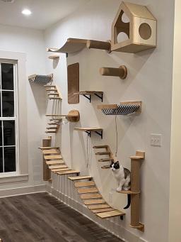 Prateleira de escalada na parede para gatos, Escada com corda de sisal, Arranhador, Árvore para dormir gatinho, Steps Furniture - Image 2