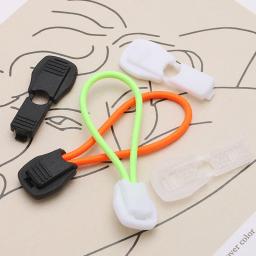 Nylon Corda Cauda Clip com Zíper Elástico, Cadarço Vestuário, Buckle Head, Saco De Corda De Algodão, Plástico Colorido, DIY Acessórios, 10Pcs - Image 1