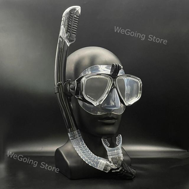 Conjunto de Snorkel com Montagem para GoPro: Máscaras de Mergulho, Óculos Anti-Nevoeiro e Lentes Espelhadas para Todos.