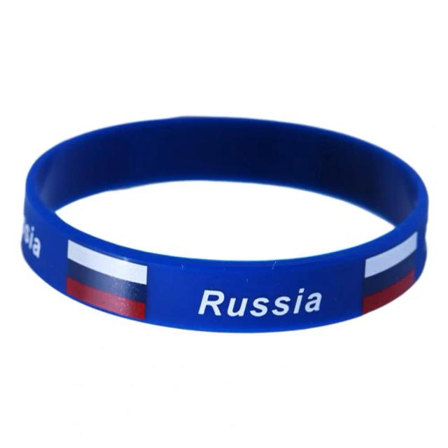 Pulseira Comemorativa de Futebol com Bandeira Nacional - Acessório Inspirado para Fãs e Presentes Esportivos