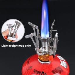 Ultraleve mini fogão de acampamento aquecedor tudo-em-um fogão a gás dobrável panelas ao ar livre perfeito para piqueniques, cozinhar e caminhadas - Image 3