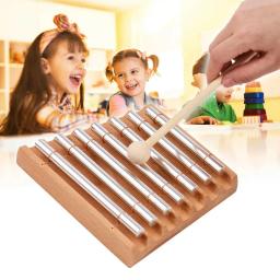Meditação carrilhão sala de aula de madeira com martelo instrumento de percussão lembrete sino com martelo para a oração musical chime madeira - Image 1