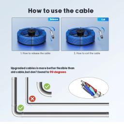 Tubo Inspeção Camera, Drenar Inspeção Esgoto, Vídeo Endoscópio, Gravação De Áudio, DVR, 5" - Image 4