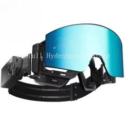 Óculos de esqui polarizados antiembaçantes aquecidos eletricamente, lente gradiente magnética intercambiável, para esportes de inverno, snowboard - Image 1
