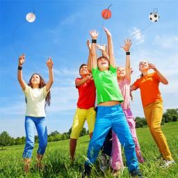 Bola de retorno de pulso bola esportiva de borracha com alça e corda rebote bolas saltitantes brinquedo para adolescentes adultos exercício ou jogo de pulso - Image 5