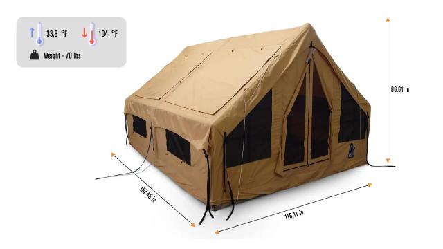 Tenda Avançada Panda Air para 1-6 Pessoas - Ideal para Camping e Reuniões Familiares