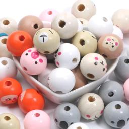 Rodada contas de madeira para fazer jóias, conjunto de 10 peças, 18mm, diy, diy, pulseira, colar, decoração home - Image 6