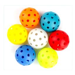 Pickleball luminoso para jogos e treinos noturnos, bola verde, brilho no escuro, bola de golfe colorida, 40 buracos, 74mm, 6pcs - Image 4