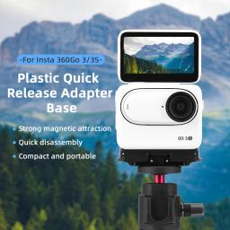 Para insta360 go 3s base magnética de liberação rápida câmera esportiva go3s adaptador suporte acessórios - Image 2