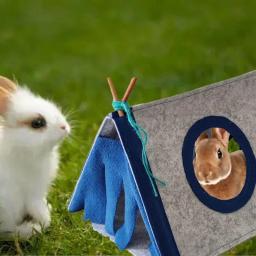 Hamster sentiu pano tenda pequenos animais abrigo casa cobaias furões chinchilas ouriços coelhos ninho gaiola cama acessórios - Image 3