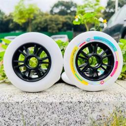 Roda de patins de velocidade inline para pista indoor, bom rebote, boa aderência capacidade pneus PU, alta elástica, 85A, 90mm, 100mm, 110mm - Image 6