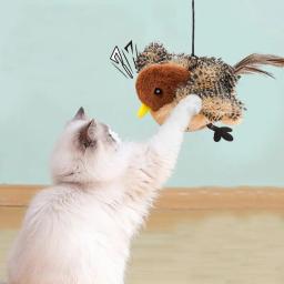 Flapping Bird Plush Toy para gatos, exercício interativo do gato, controle remoto, USB, estimular os instintos de caça - Image 2