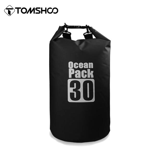 Saco Seco Impermeável Tomshoo 10L - 30L para Canoagem, Rafting e Trekking com Rolo Superior e Flutuabilidade