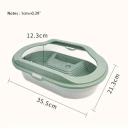 Casa destacável para répteis, recipiente para tanque tartaruga, fácil trocar, habitat plástico água com áreas para - Image 6