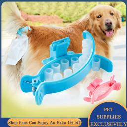 Titular do saco de cocô do cão do portador da scooper do pooper automático mãos livres clipe de cauda pet saco de resíduos dispensador do filhote de cachorro higiênico suprimentos de limpeza - Image 1
