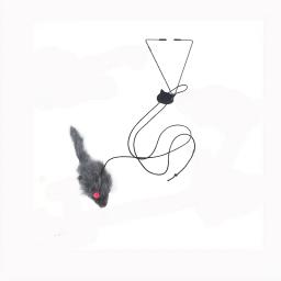 Porta interativa pendurada gato brinquedo com preto mouse Teaser, entreter e exercício, jogar suprimentos para gatos interiores - Image 2