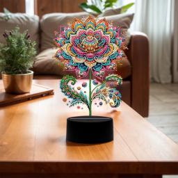 Flor animal diy diamante pintura led luz com ferramentas, arte 5d lâmpada, acrílico, quarto, sala de estar, casa, escritório - Image 3