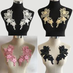 Tecidos bordados florais em 3d, tecidos para vestidos, laços, colarinho, faça você mesmo, abs, perolas, aplicação, artesanato, materiais, acessórios de costura - Image 1