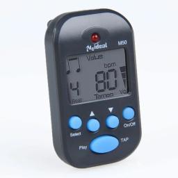 M50 mini metrônomo musical lcd clip-on sintonizador digital metrônomo guitarra piano metronomo acessórios práticos para guitarra piano - Image 3