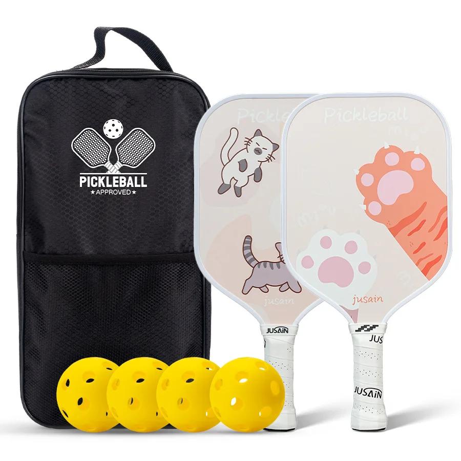 Conjunto de raquete de pickleball premium (fibra de carbono/fio de titânio/kevlar), resistente ao desgaste e durável, compatível com torneio, iniciantes para profissionais - Image 1