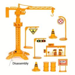 Veículos de engenharia brinquedos plástico construção escavadeira trator despejo caminhão de bombeiros bulldozer modelos crianças meninos mini presentes - Image 3