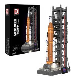 Novo mini sistema de lançamento espacial foguete blocos de construção compatível 10341 modelo aeroespacial tijolos brinquedos para crianças adultos presente natal - Image 1