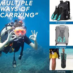 Aletas de snorkel ajustáveis para adultos, nadadeiras, silicone curto, sapatos de mergulho, salto aberto, sapatos de praia, fivelas profissionais - Image 5