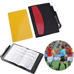 Futebol Futebol Árbitro Card Set, Cartão Vermelho e Amarelo, Suprimentos de Árbitro, Carteira, Caderno, Jogo Profissional, Ferramentas de Árbitro - Image 1