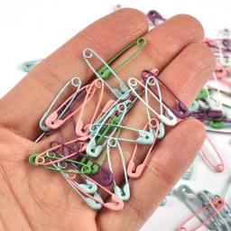 Alfinetes de segurança multicolor para roupas, 100pcs, 23x6mm, ferramenta de decoração, base diy, jóias, broches, 100pcs - Image 3