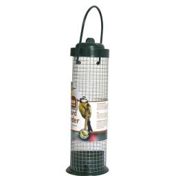 Alimentador exterior do pássaro da malha com gancho pendurado, verde escuro, distribuidor do alimento, furo múltiplo, jardim, varanda, varanda, animal de estimação, acessório de fornecimento - Image 5