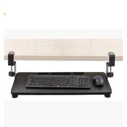 WM-30 Suporte de Teclado e Mouse, Suporte de Mesa, Suporte com Trilho Deslizante, Dobre, Debaixo da Mesa, 25kg, Metal, Madeira - Image 1