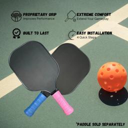 Apertos de raquete de tênis, Absorvente de suor, Fita antiderrapante, Fita adesiva para alças, Raquete Pickleball, 1 par - Image 6