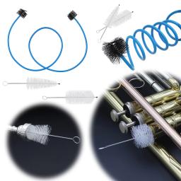 Trompete Manutenção Kit Cuidados Bocal Válvula Escova Flexível Cobra Escova Instrumento Escovas, Cornet Kit de Limpeza, 1 Conjunto - Image 4