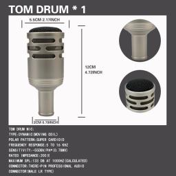 Desempenho profissional série Drum microfone captador, percussão Drum Kit, Pickup Mic, sem caixa - Image 5