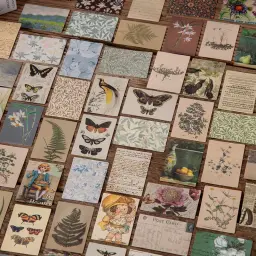 Mini álbum de papel antigo para diário, coleção de livros antigos, artesanato, diário vintage, material de livro de recortes com 100 peças - Image 2
