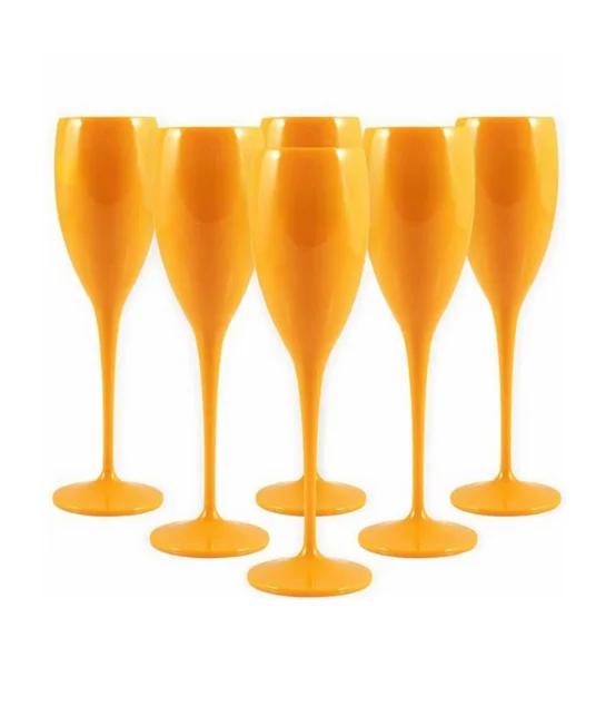 Conjuntos Personalizados de Balde para Festa ou Casamento: Plástico Laranja e Flautas Rosa com Logotipo Customizado disponível!
