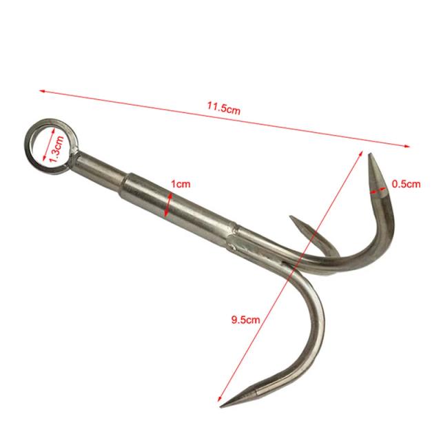 Grappling Hook de Aço Inoxidável para Escalada em Gelo - Ferramenta de Montanhismo e Sobrevivência ao Ar Livre