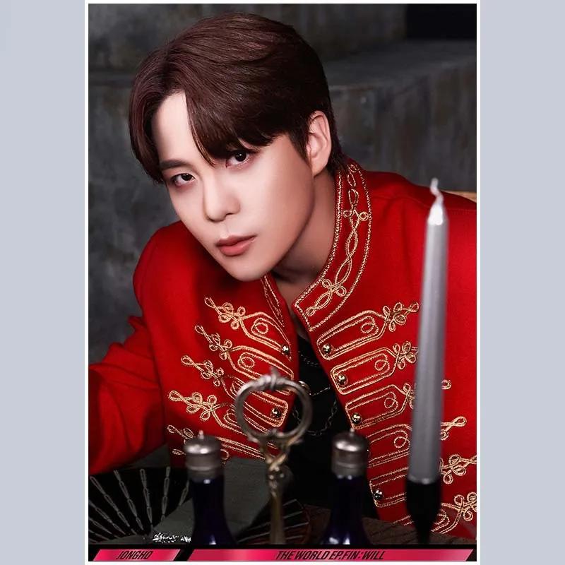 Cartazes de Fotos KPOP ATEEZ, Decoração, Adesivo de Parede, Decoração, Conceito do Álbum, THE WORLD EP FIN: VONTADE, San Yeosang Mingi, 1,2 peças por conjunto - Image 1
