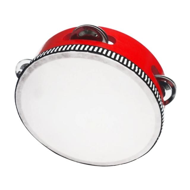 Pandeiro Adulto com Sinos e Tambor de Metal - Percussão Perfeita para Presentes