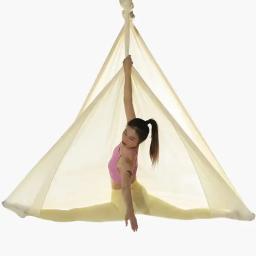 Conjunto completo de sedas aéreas yoga balanço rede equipamentos anti-gravidade cinto de inversão para ginásio casa dança aérea voando yoga conjunto 5*2.8m - Image 3