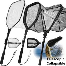 Rede de pesca dobrável com alça telescópica antiderrapante, rede de pouso para crianças, adultos em água salgada e água doce - Image 1