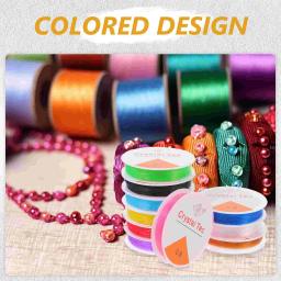 Fios DIY para fazer braceletes, cordas elásticas de joias, artesanato artesanal, fio de seda para mulheres, meninas, estudantes, 10 rolos - Image 3