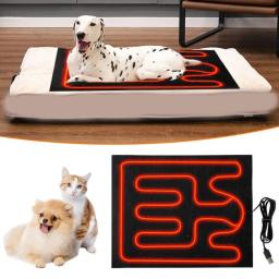 25x30 cm usb almofada de aquecimento quente dobrável aquecida folha à prova dwaterproof água assento de carro esteira almofada pet réptil inverno ao ar livre quente suprimentos para animais estimação - Image 2
