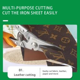 Tesoura de aço inoxidável profissional, tesoura de lata para cortar tubos e folhas de pvc, ideal para faça você mesmo e reforma residencial - Image 4