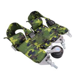 Camuflagem Logo Estilo Cinto de Segurança, Snap-On Camlock Racing Harness, ajustável Drift Alça de Segurança, 4 Ponto, 3" - Image 2