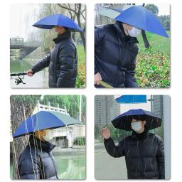 Guarda-chuva portátil ao ar livre chapéu boné dobrável feminino masculino guarda-chuva pesca caminhadas golfe praia headwear guarda-chuva handsfree - Image 5
